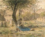 Jean-Franc Millet In the garden oil painting
